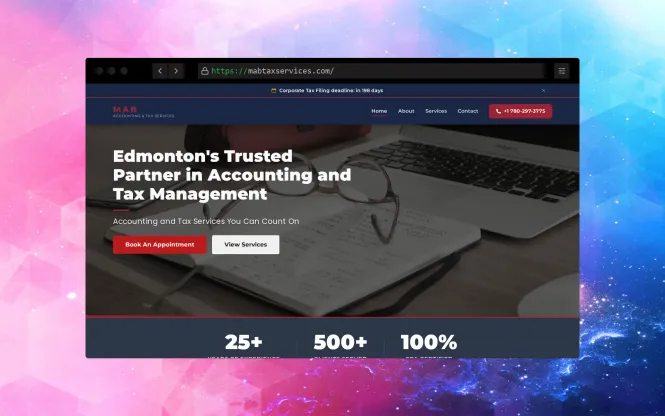 MAB Accounting & Tax Services - New Website Build - Project Preview