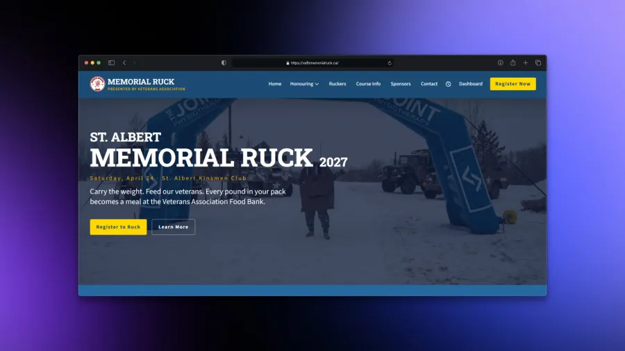 Memorial Ruck – Veterans Association Food Bank - Project Preview